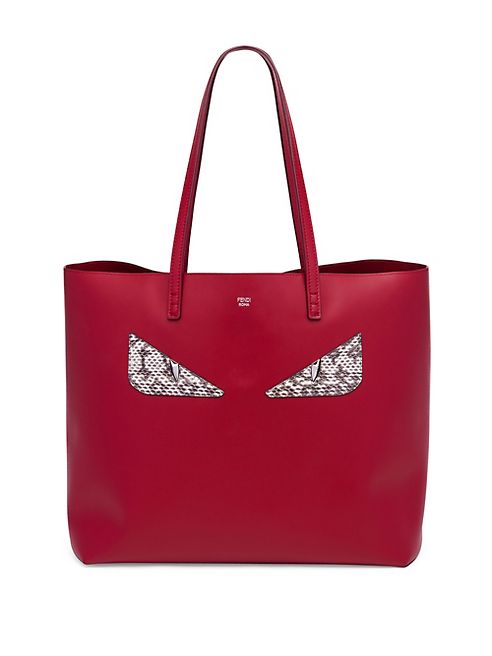 Fendi - Snake Print Calf Colubro Leather Tote