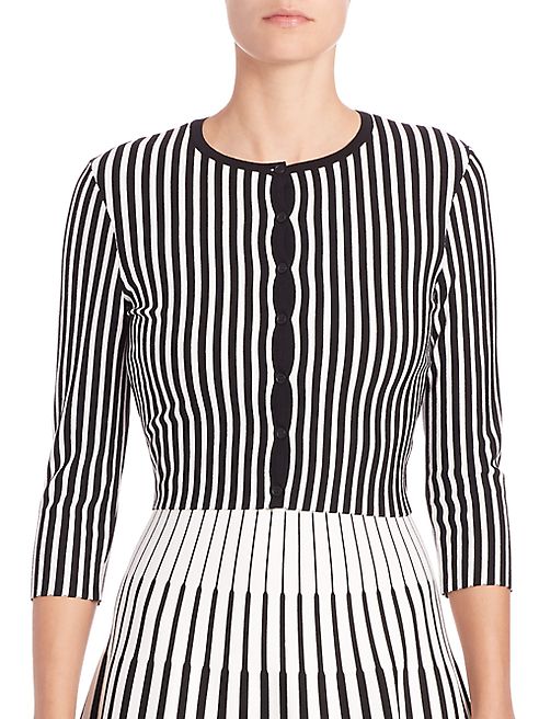 Tomas Maier - Striped Cropped Cardigan