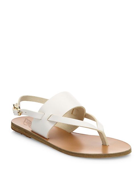 Ancient Greek Sandals - Zoe Leather Thong Slingback Sandals