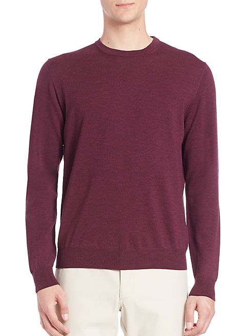 Saks Fifth Avenue Collection - Long Sleeve Merino Wool Sweater