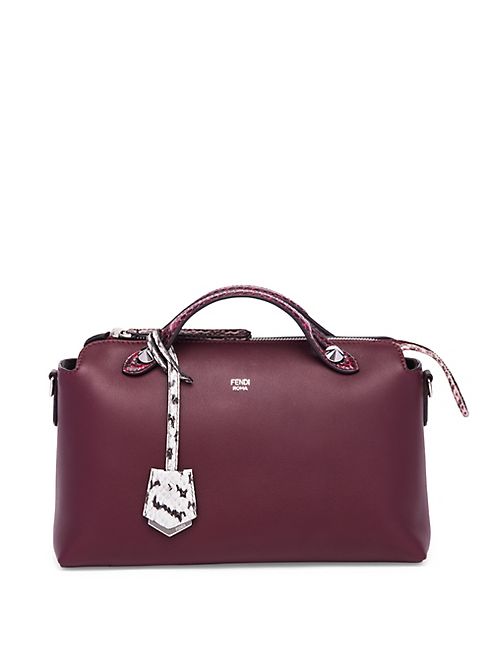 Fendi - By The Way Leather & Snakeskin Satchel