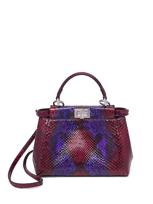 Fendi - Peekaboo Mini Python Satchel