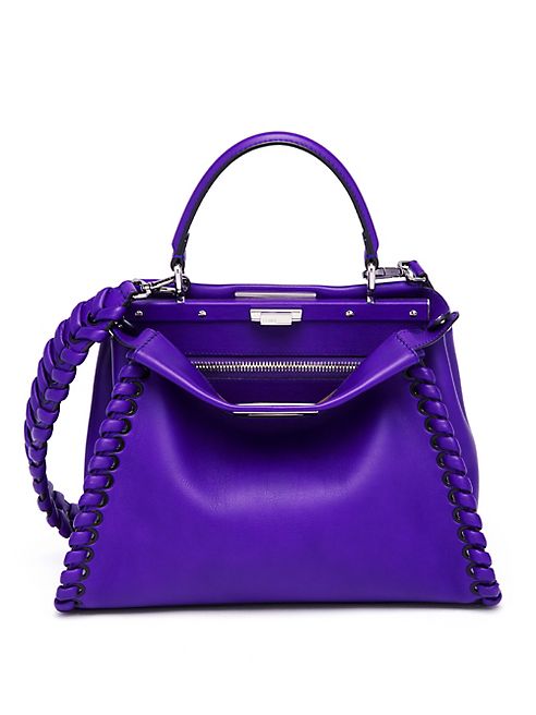 Fendi - Peekaboo Whipstitched Leather Satchel