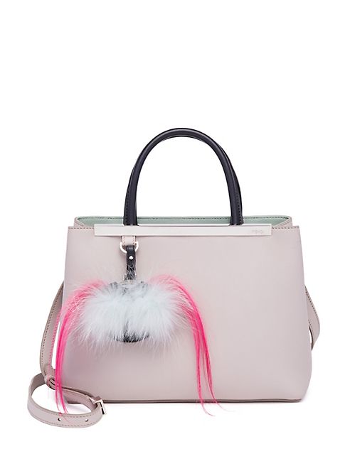 Fendi - 2Jours Fur-Detail Leather Shopper