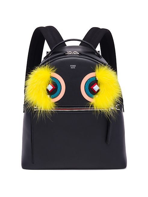 Fendi - Monster Leather, Snakeskin & Fox Fur Backpack