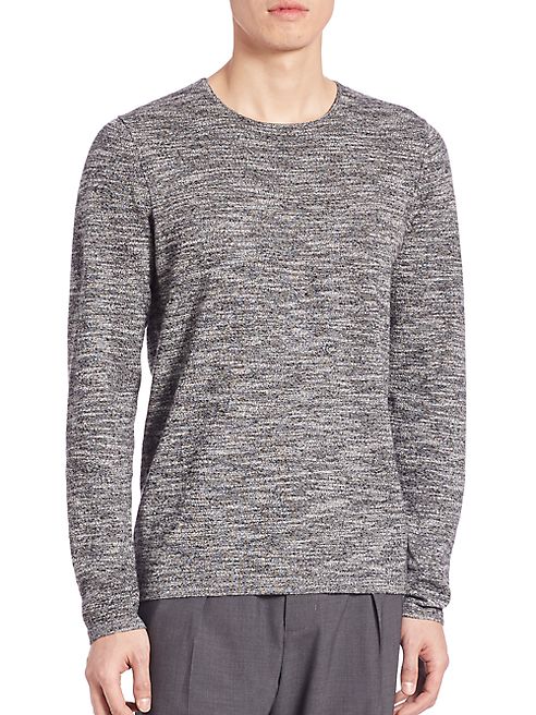 Vince - Textured Long Sleeve Cashmere Blend Tee