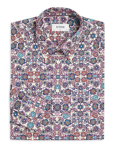 Eton - Printed Point Collar Shirt