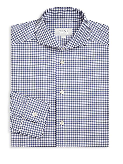 Eton - Checked Long Sleeve Cotton Shirt