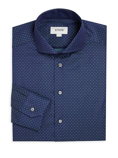 Eton - Slim-Fit Polka Dot Dress Shirt