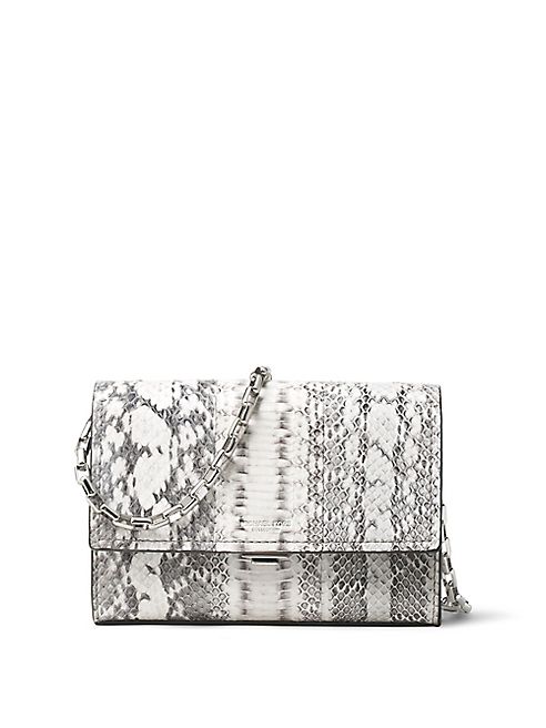 Michael Kors Collection - Snakeskin & Chain Crossbody