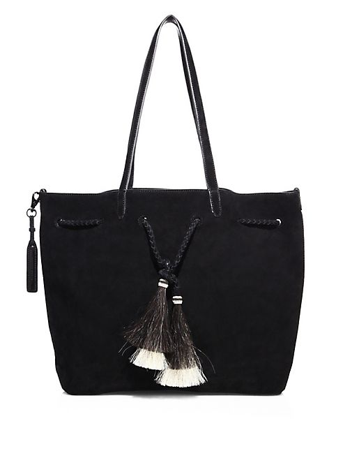 Loeffler Randall - Double Handle Drawstring Suede Tote