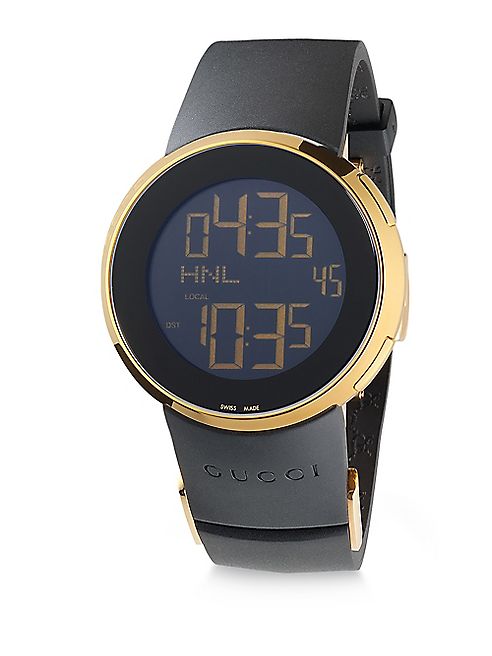 Gucci - Swiss Made Digital TM 501 Leather Strap Watch