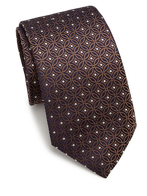 Eton - Circle Pattern Silk Tie