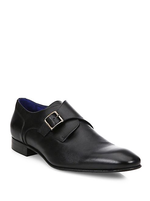 Saks Fifth Avenue Collection - Saffiano Leather Monkstrap Shoes