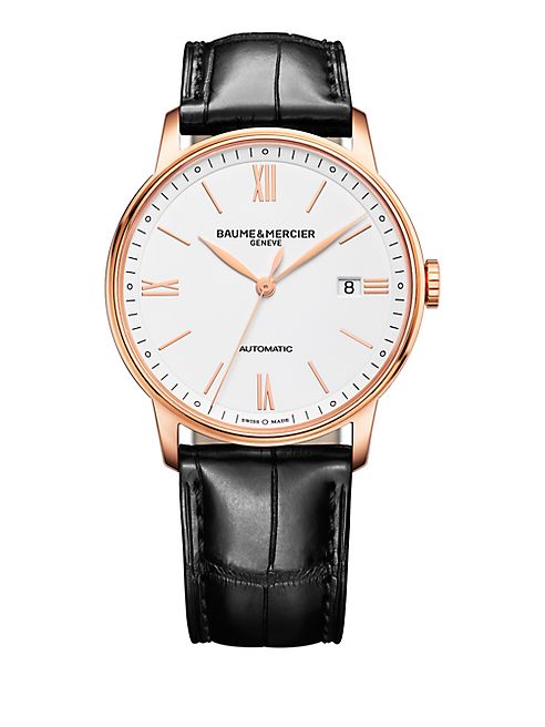 Baume & Mercier - Classima 10271 18K Red Gold & Alligator Strap Watch