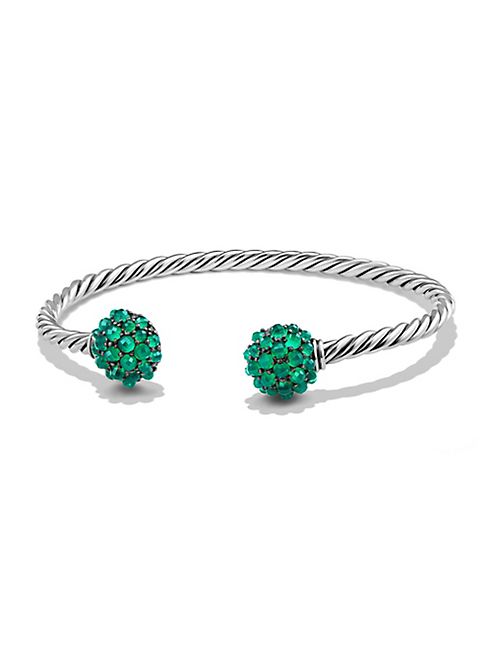 David Yurman - Osetra End Station Bracelet with Faceted Green Onyx