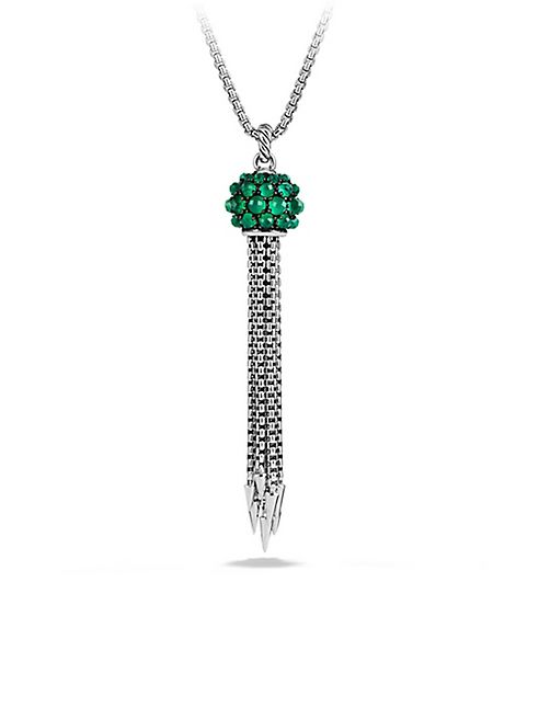 David Yurman - Osetra Tassel Necklace with Green Onyx