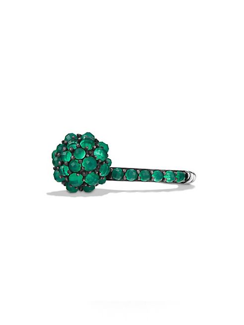 David Yurman - Osetra Ring with Cabochon Green Onyx