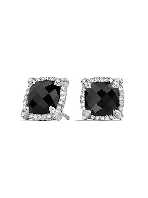 David Yurman - Châtelaine Pave Bezel Stud Earring with Black Onyx and Diamonds