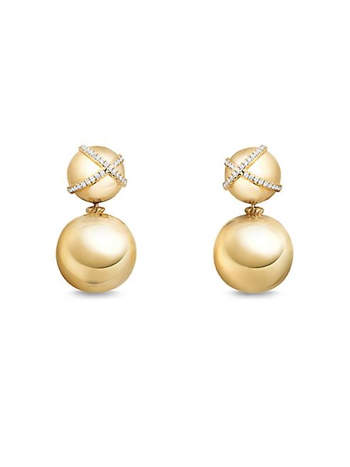 David Yurman - Solari Double Drop Earring with Diamonds in 18K Gold