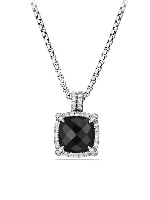 David Yurman - Châtelaine Bezel Necklace with Black Onyx and Diamonds