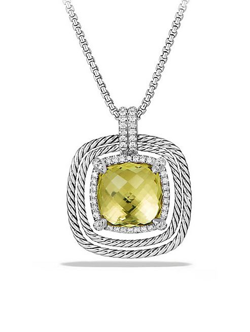 David Yurman - Chatelaine Pave Bezel Enhancer with Lemon Citrine and Diamonds in 18K White Gold