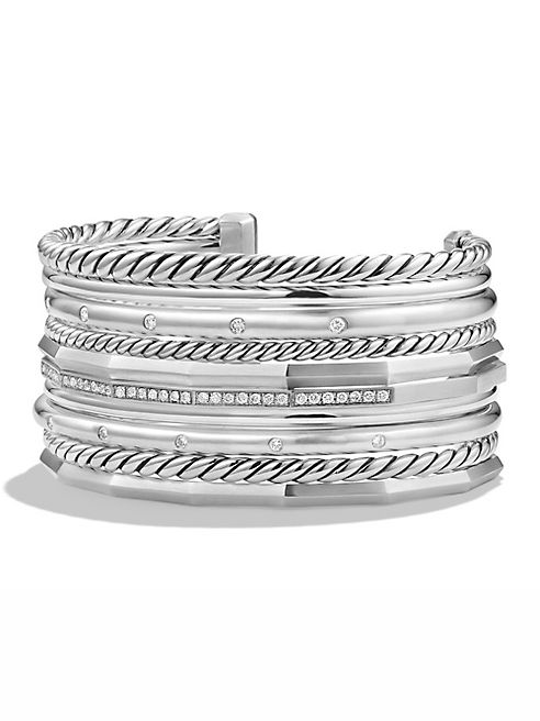 David Yurman - Stax Wide Bracelet with Diamonds