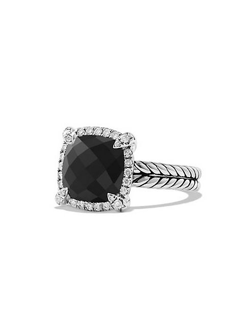 David Yurman - Chatelaine Pave Bezel Ring with Black Onyx and Diamonds