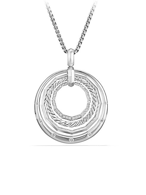 David Yurman - Stax Medium Pendant Necklace with Diamonds