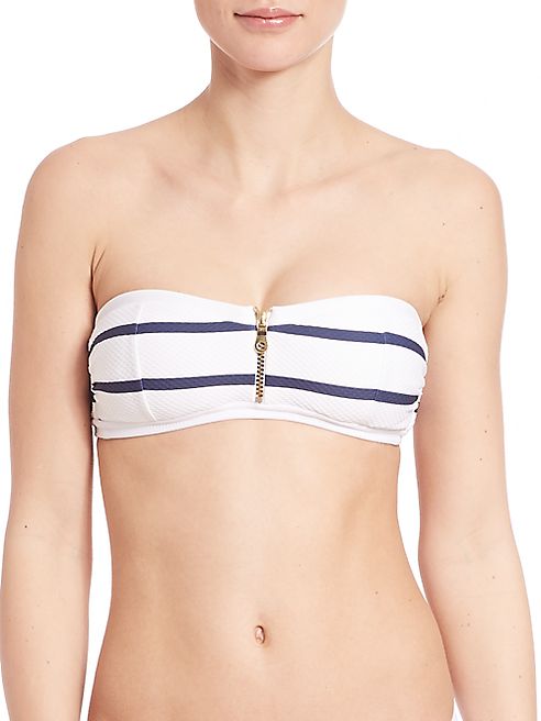 HEIDI KLEIN - Striped Bandeau Bikini Top