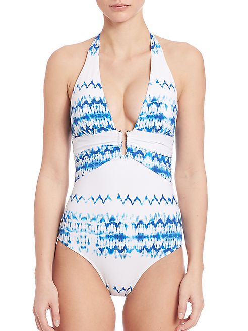 HEIDI KLEIN - One-Piece Halter Tie Swimsuit