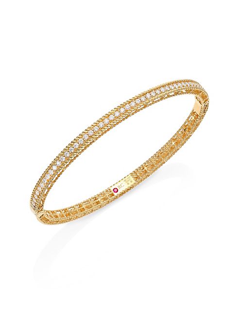 Roberto Coin - Symphony Braided Diamond & 18K Yellow Gold Bracelet