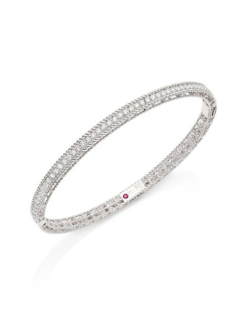 Roberto Coin - Symphony Braided Diamond & 18K White Gold Bracelet