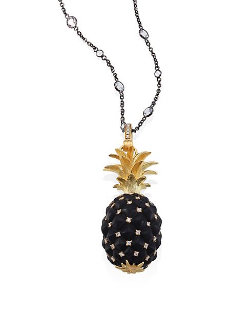 Annoushka - Mythology Diamond & 18K Yellow Gold Pineapple Amulet