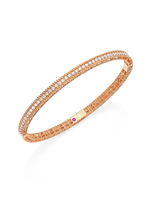 Roberto Coin - Symphony Braided Diamond & 18K Rose Gold Bracelet