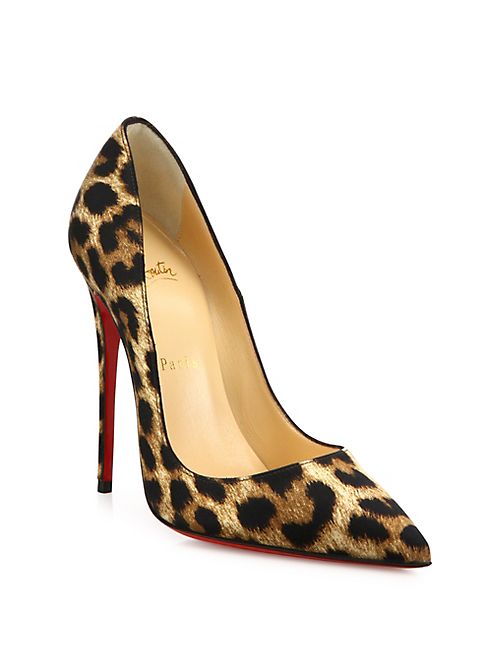 Christian Louboutin - So Kate Leopard-Print Satin Pumps