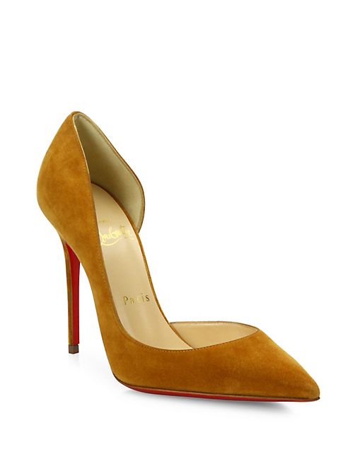 Christian Louboutin - Iriza Half d'Orsay Suede Pumps