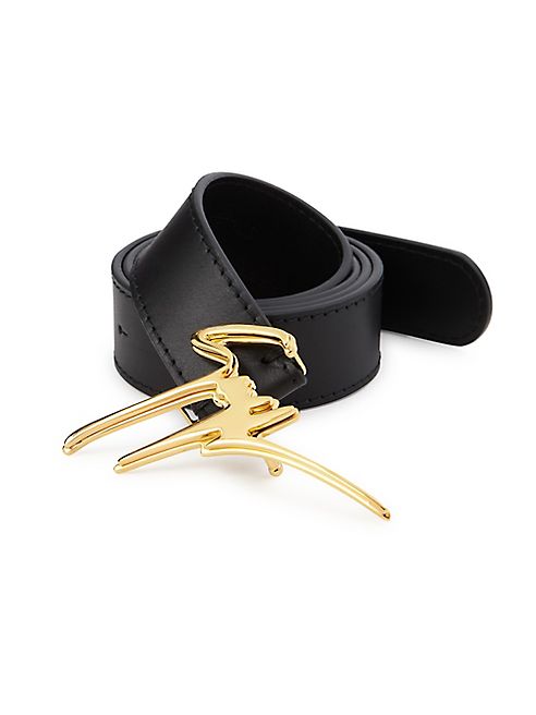 Giuseppe Zanotti - Logo-Buckle Leather Belt