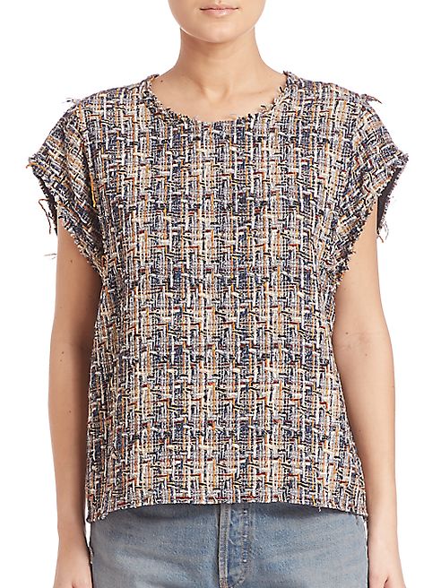 IRO - Eline Silk-Blend Tweed Top