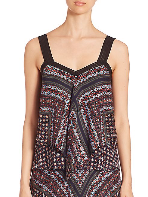 Derek Lam 10 Crosby - Tiered Silk Tank Top