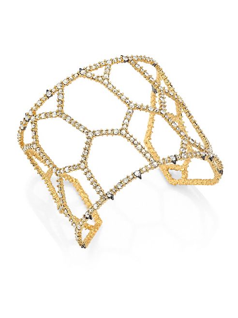 Alexis Bittar - Elements Spiked Crystal Honeycomb Cuff Bracelet