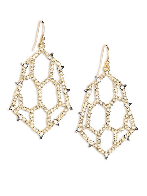 Alexis Bittar - Elements Spiked Crystal Honeycomb Drop Earrings