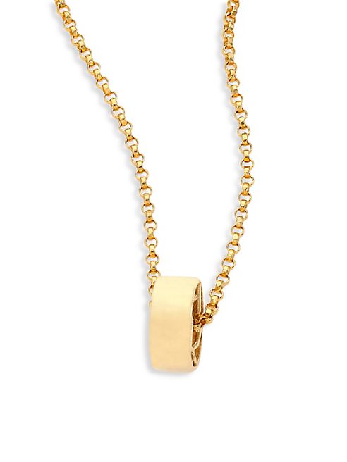 Roberto Coin - Symphony 18K Yellow Gold Plain Shiny Pendant Necklace