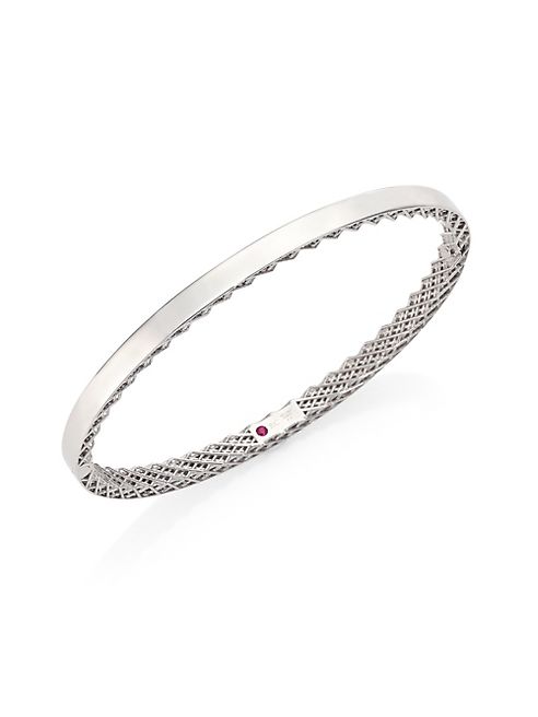 Roberto Coin - Symphony Gold Gate 18K White Gold Bangle Bracelet