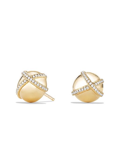 David Yurman - Solari Stud Earring with Diamonds in 18K Yellow Gold