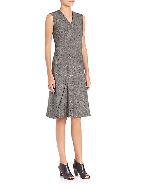 Maison Margiela - Sleeveless V-Neck Tweed Dress