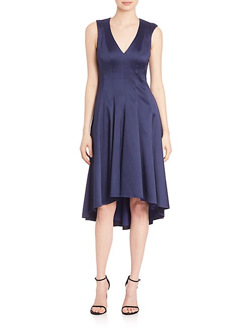 Badgley Mischka - V-Neck High Low Dress