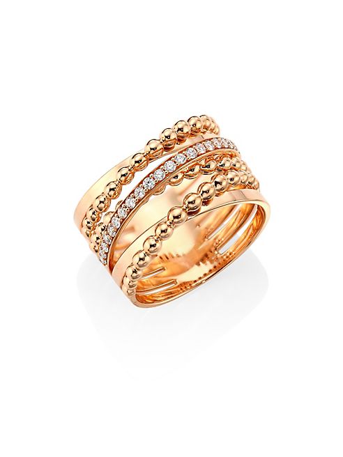 Hueb - Bubbles Diamond & 18K Rose Gold Ring