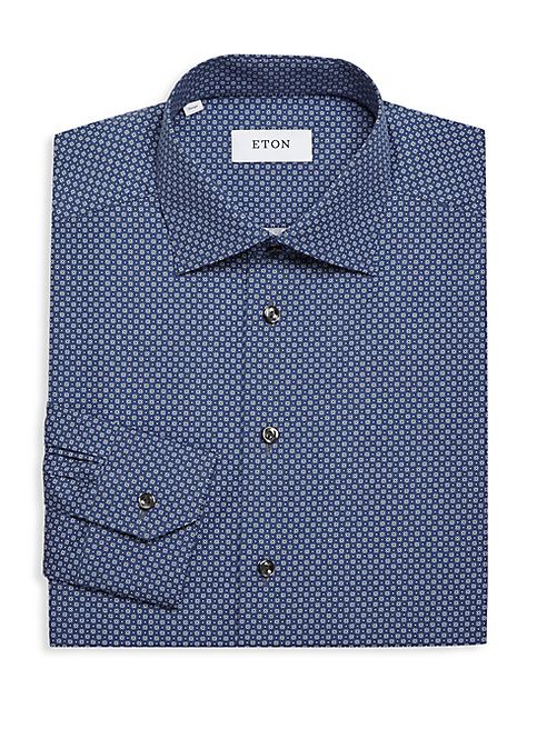 Eton - Geometric Regular Fit Dress Shirt