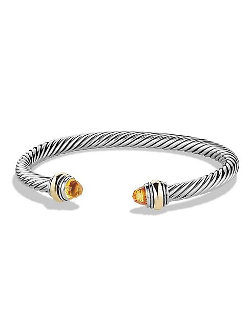 David Yurman - Cable Classic Bracelet with Citrine and Gold